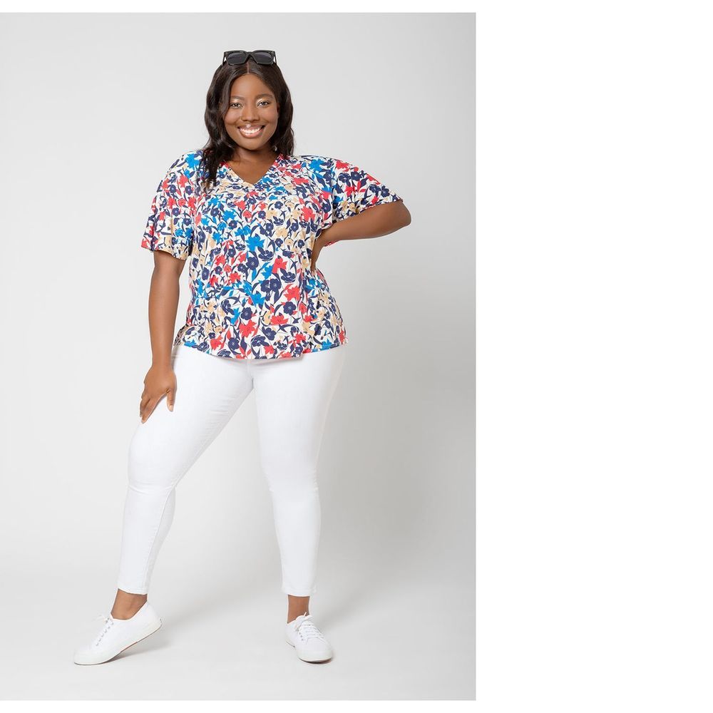 Leota Allie Top in Patchwork (Curve)